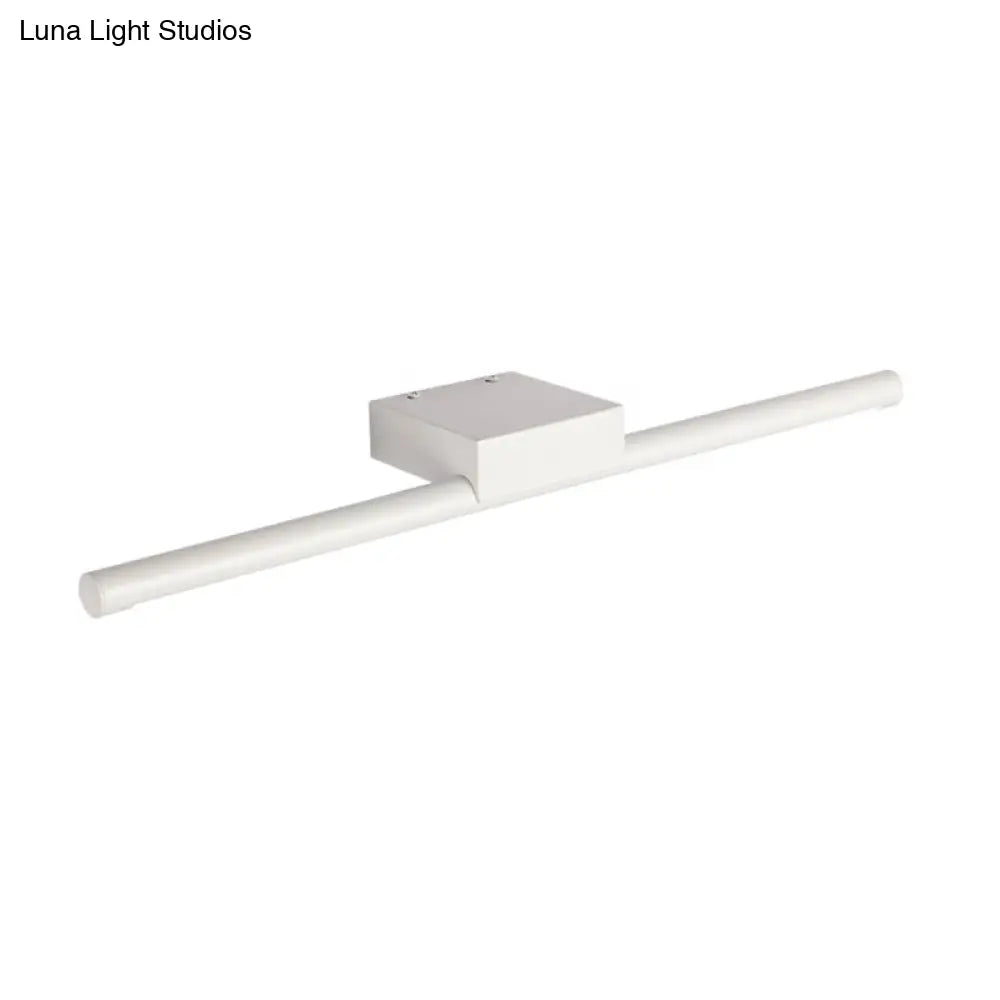 DecorBites™ Contemporary Slim Metal Vanity Sconce LED Light Fixture - 16"/19.5"/23.5" Wide - White/Warm Light - Wall Mounted