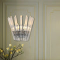 DecorBites™ Contemporary Tapered Wall Mount Light with Clear Crystal for Corridors - Chrome Finish - 2 Bulbs