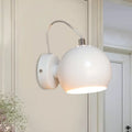 DecorBites™ Contemporary White Adjustable Wall Sconce for Bedside - Iron Dome Wall Mount Lighting Fixture