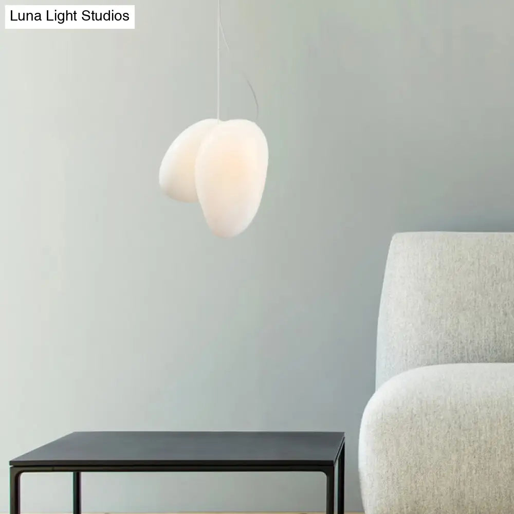 DecorBites™ Contemporary White Glass Pendant Light for Dining Room Ceiling