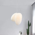 DecorBites™ Contemporary White Glass Pendant Light for Dining Room Ceiling