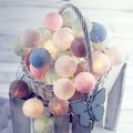 DecorBites™ Cotton Garland LED String Lights, Home Decor