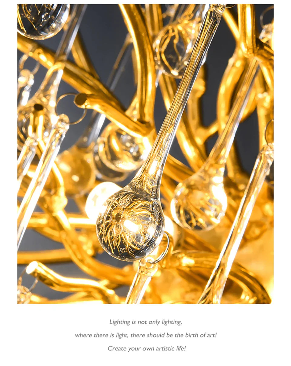 DecorBites™ Crystal Chandelier for Living Room Bedroom