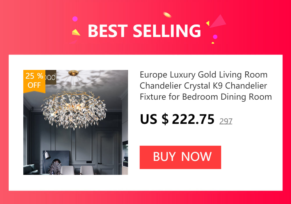 DecorBites™ Crystal Chandelier with Raindrop Crystals