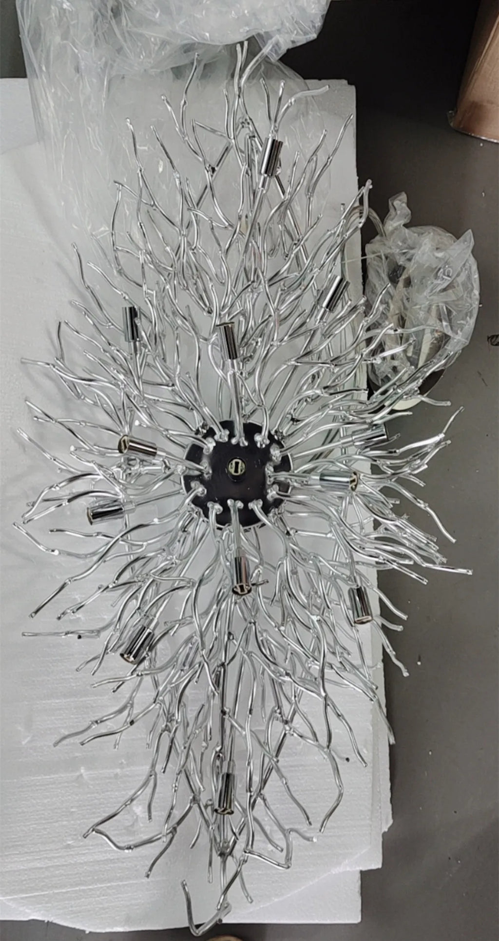 DecorBites™ Crystal Chandelier with Raindrop Crystals