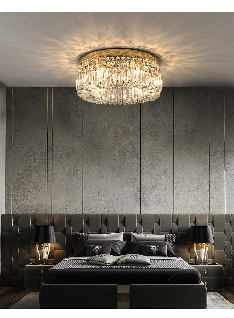 DecorBites™ Crystal LED Chandelier Ceiling Light - Gold