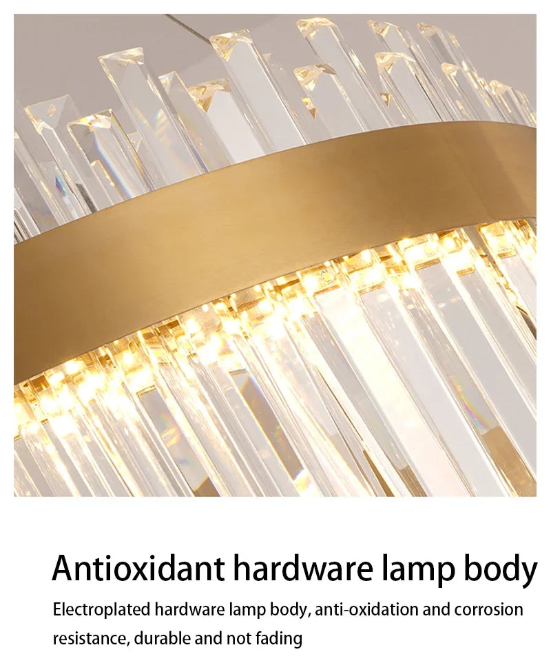 DecorBites™ Crystal Pendant Chandelier for Home Decor