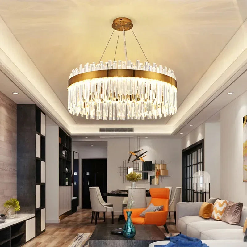 DecorBites™ Crystal Pendant Chandelier for Home Decor