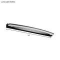 DecorBites™ Curved LED Bathroom Vanity Light - Wall Mounted Minimalist Metal Lamp in Black with Warm/White Light