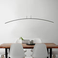 DecorBites™ Curved Metallic Black/White LED Island Lamp for Warm/White Lighting