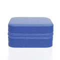 Jewelry Box Organizer Square Travel Case in Blue for Women Stylish Chic