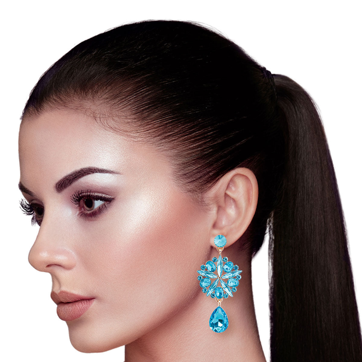 Statement Crystal Burst Earrings Stylish Fashion Jewelry