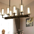 DecorBites™ Cylinder Clear Glass Island Light - Traditional Pendant Lighting