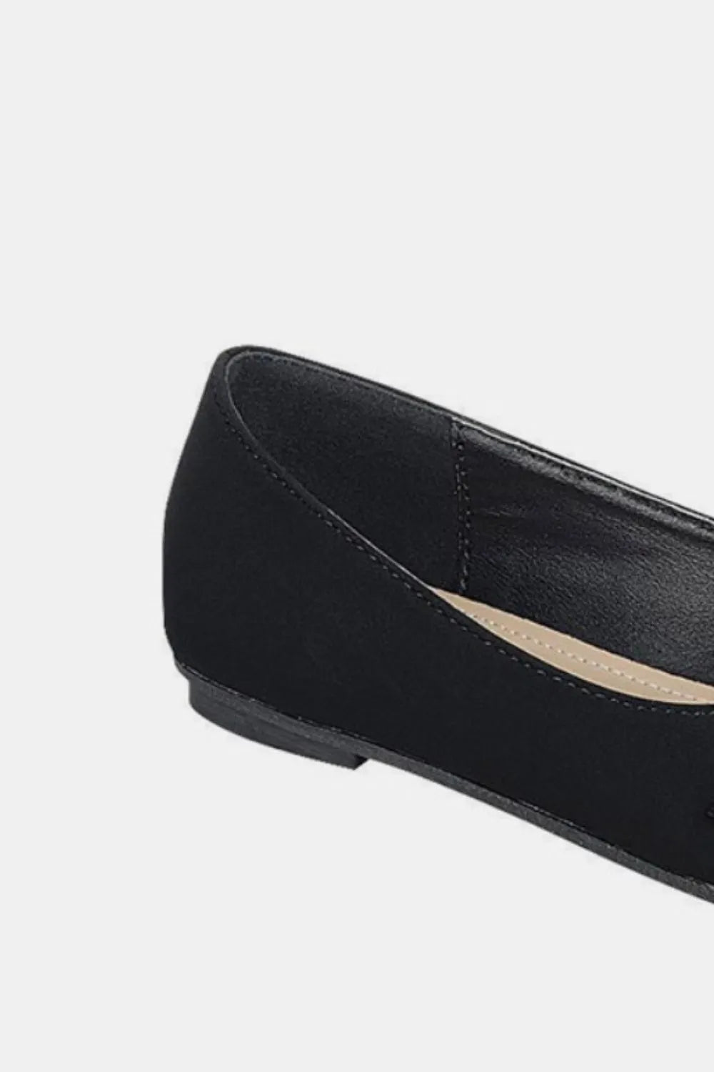 Slip On Rhinestone Buckle Ballet Flats