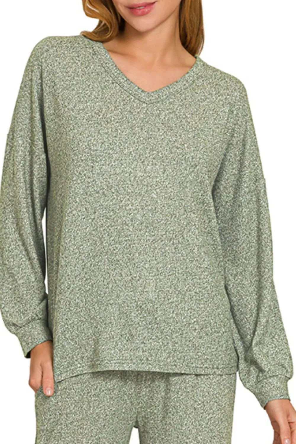 Soft Melange Long Sleeve Tee & Pants Set