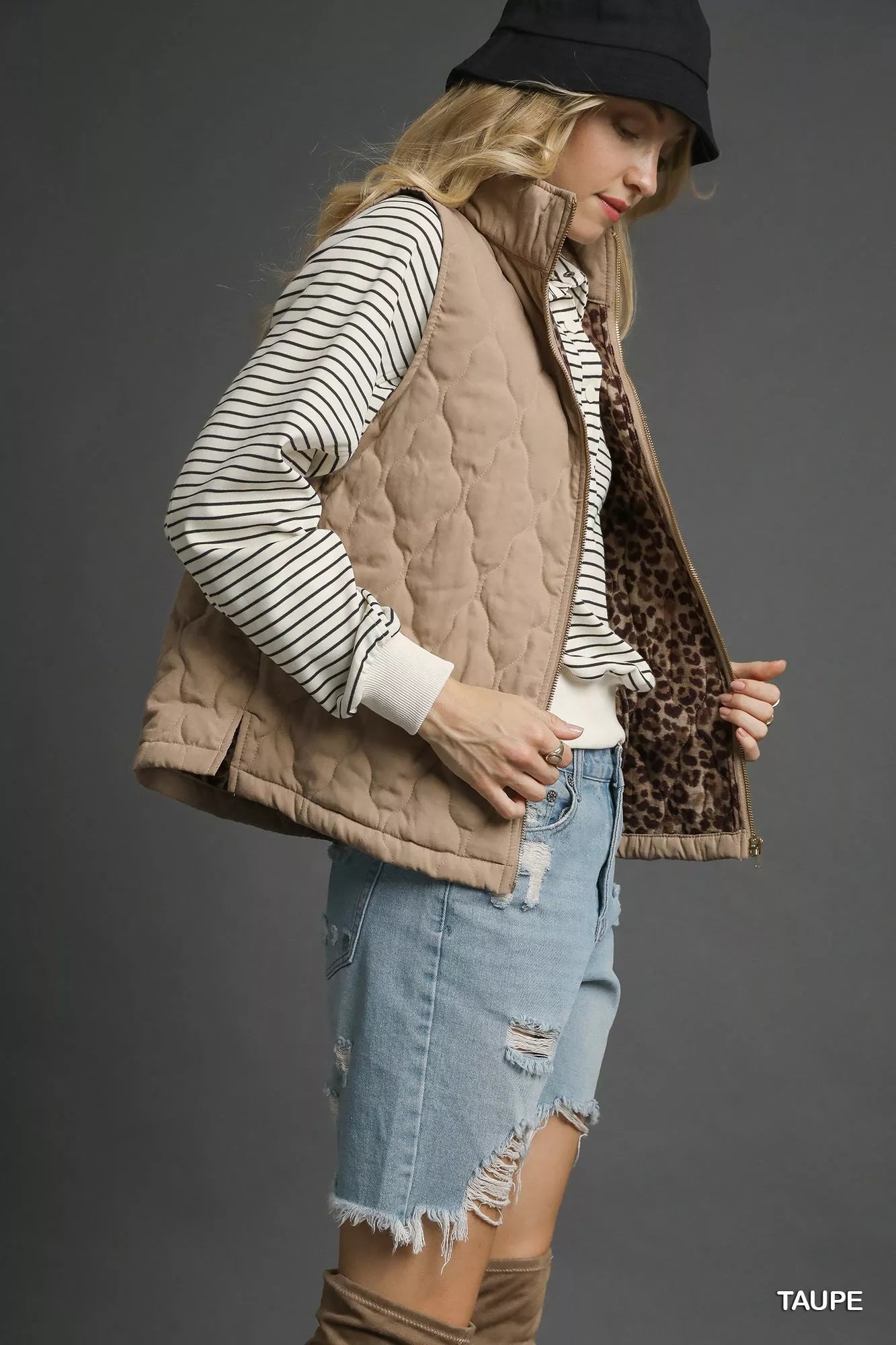 Quilted Zip-Up Vest