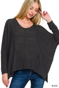 Dolman Sleeve V-Neck Sweater