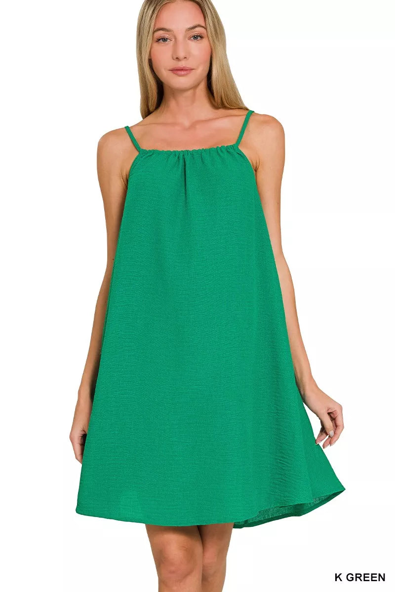 Woven Airflow Mini Dress