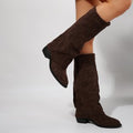 Chunky Heel Cowboy Boot Plus Size Knight Frye Boot