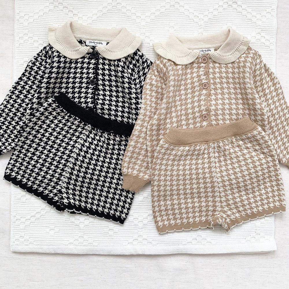 Children's Lotus Neck Shorts Cardigan Jacket