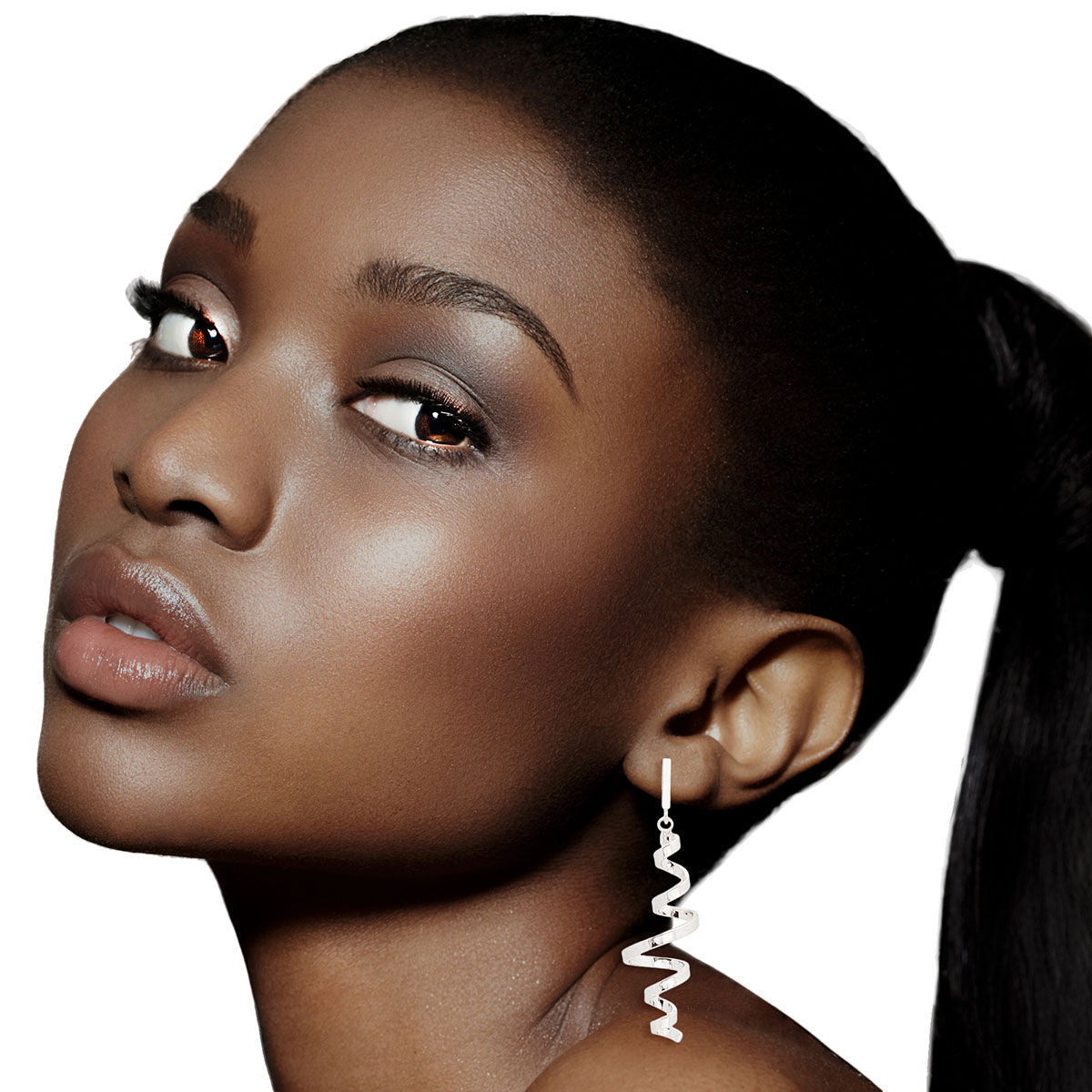 Spiral Curl Silver Metal Earrings – Trendy Statement Jewelry