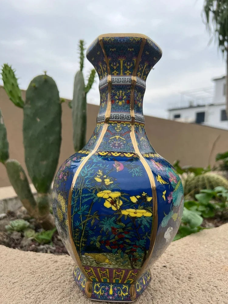 DecorBites™ 24cm Antique Ceramic Vase for Home Decor