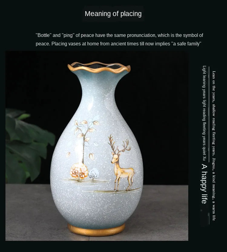 DecorBites™ 3D Ceramic Vase for Dried Flowers Display
