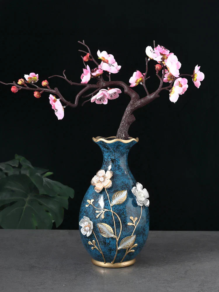 DecorBites™ 3D Ceramic Vase for Dried Flowers Display