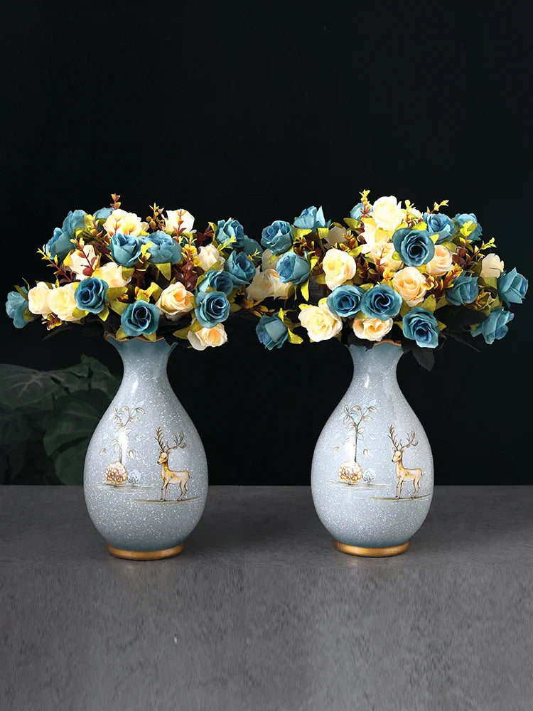 DecorBites™ 3D Ceramic Vase for Dried Flowers Display