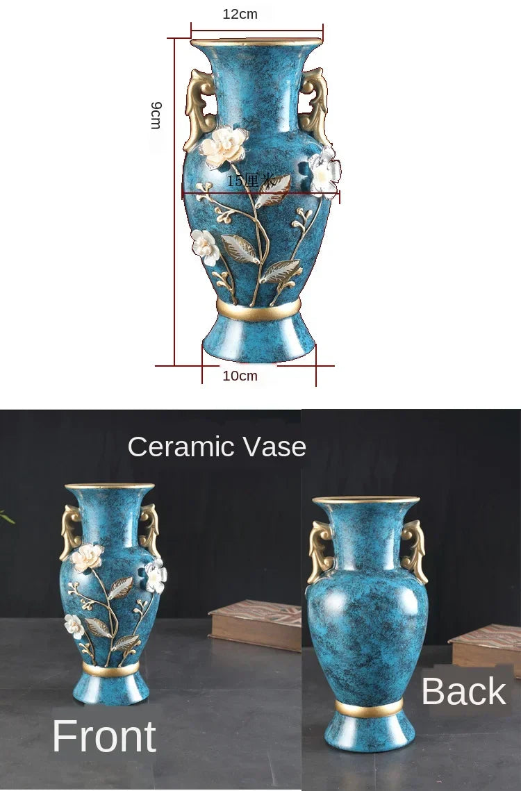 DecorBites™ 3D Ceramic Vase for Dried Flowers Display