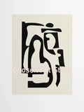 DecorBites™ 6 Black & Beige Abstract Canvas Poster Prints