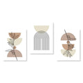 DecorBites™ Abstract Green Plants Wall Art Trio
