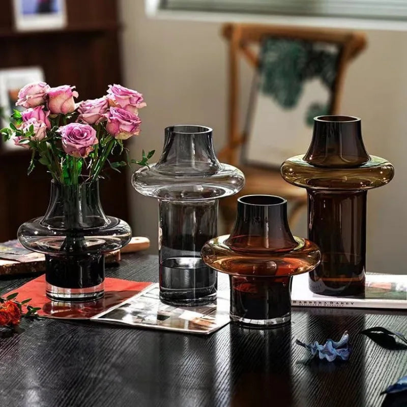 DecorBites™ Artisan Glass Vase for Elegant Home Decor