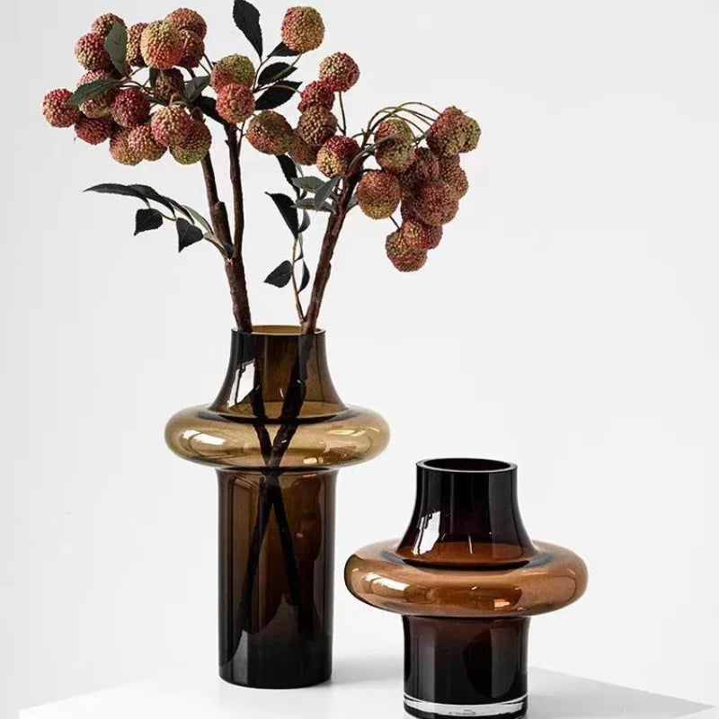 DecorBites™ Artisan Glass Vase for Elegant Home Decor