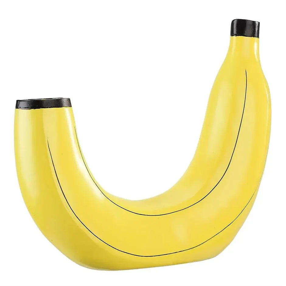 DecorBites™ Banana Shape Resin Flower Vase - Home Decor