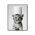 DecorBites™ Bathroom Wall Art: Cute Animal Canvas Posters