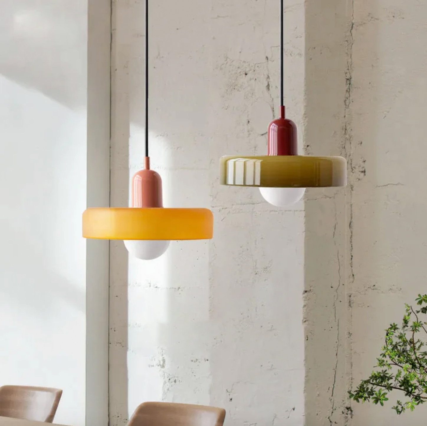 DecorBites™ Bauhaus-Inspired Glass Pendant Lighting