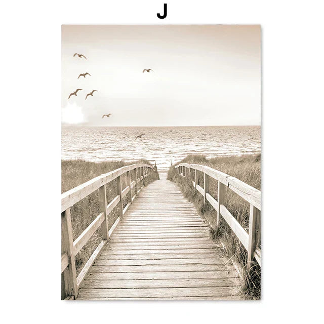 DecorBites™ Beach Landscape Canvas Wall Art Decor