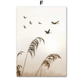 DecorBites™ Beige Flower Grass Wall Art Canvas Print