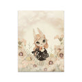 DecorBites™ Beige Rabbit Girl Canvas Print for Kidsató Room