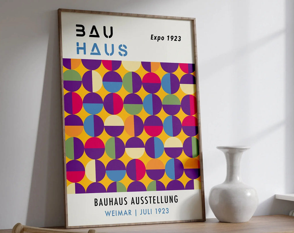 DecorBites™ Bright Geometric Bauhaus Canvas Prints