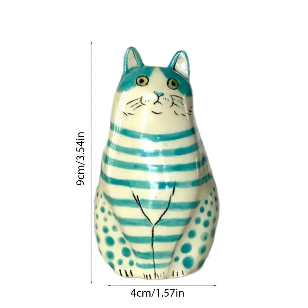 DecorBites™ Cat Polka Dot Resin Flower Bud Vase