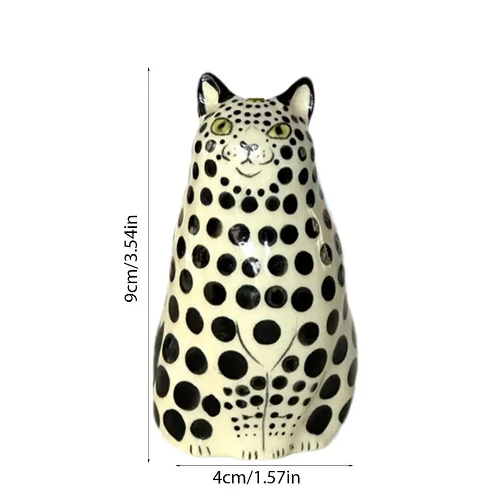 DecorBites™ Cat Polka Dot Resin Flower Bud Vase