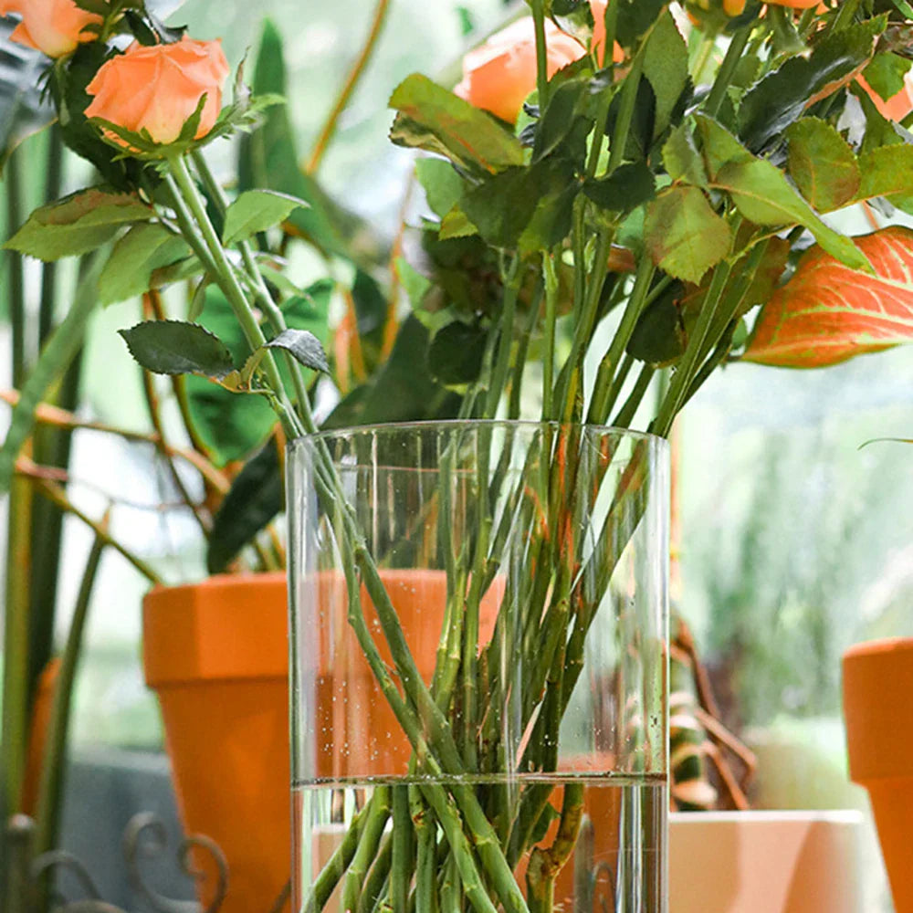 DecorBites™ Clear Acrylic Cylinder Vase for Weddings