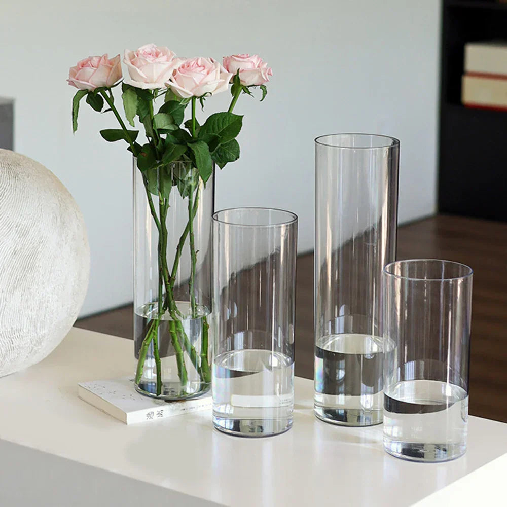 DecorBites™ Clear Acrylic Hurricane Flower Vase - Large Size
