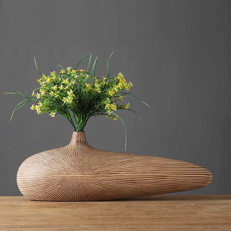 DecorBites™ Contemporary Resin Vase for Flower Arrangements