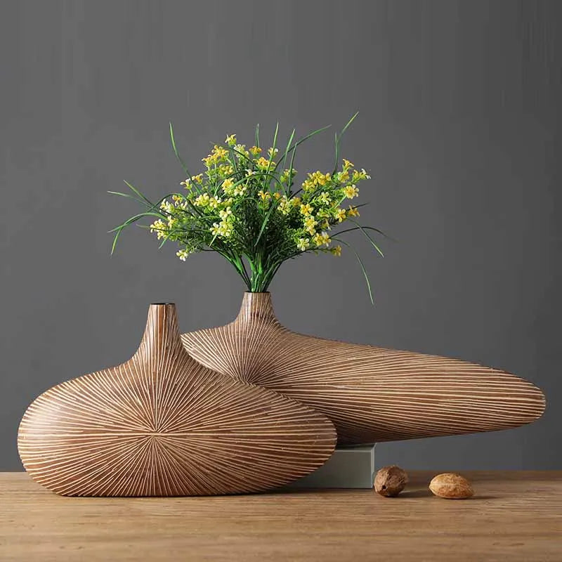 DecorBites™ Contemporary Resin Vase for Flower Arrangements