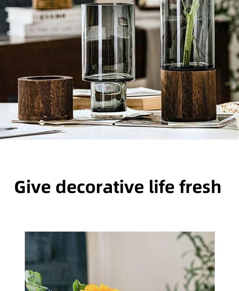 DecorBites™ Creative Retro Glass Vase for Living Room
