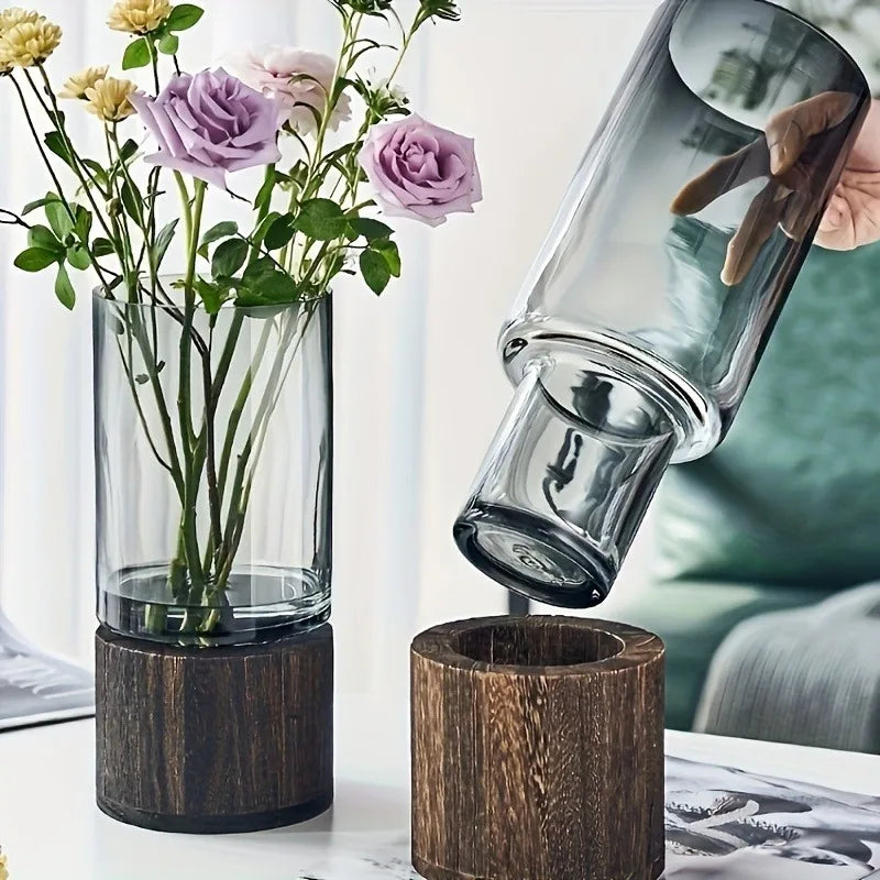 DecorBites™ Creative Retro Glass Vase for Living Room