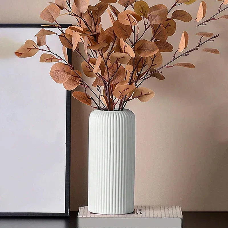 DecorBites™ Creative Striped Plastic Flower Vase